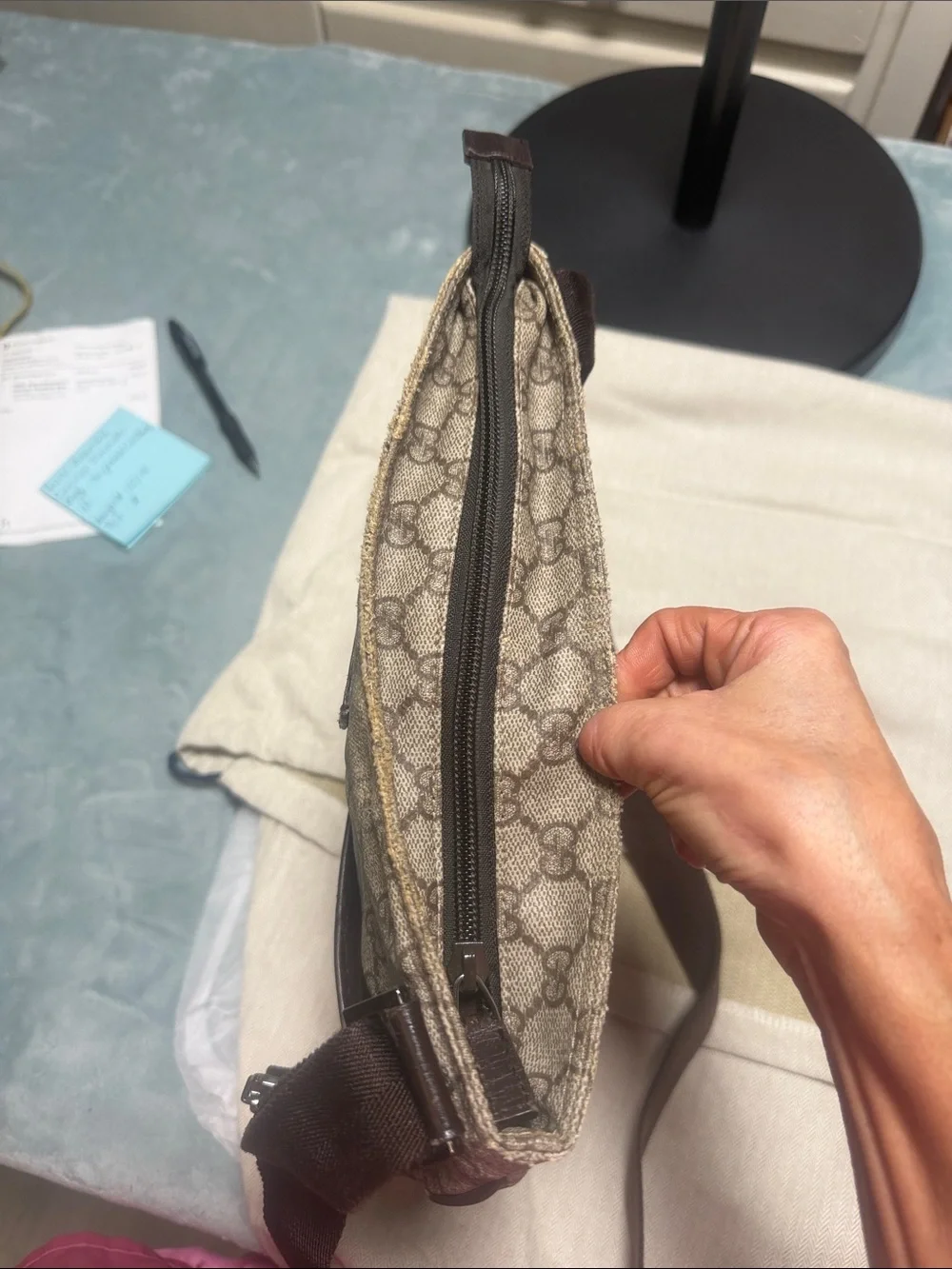 Gucci Beige GG Supreme Crossbody Bag for Men